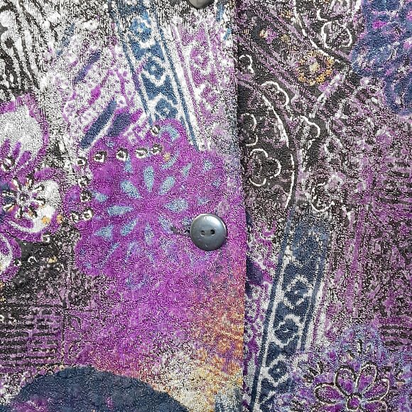 K & Company Woman's Jacket Size 16, Designer Split Back, Shoulder Pads - Picture 10 of 11